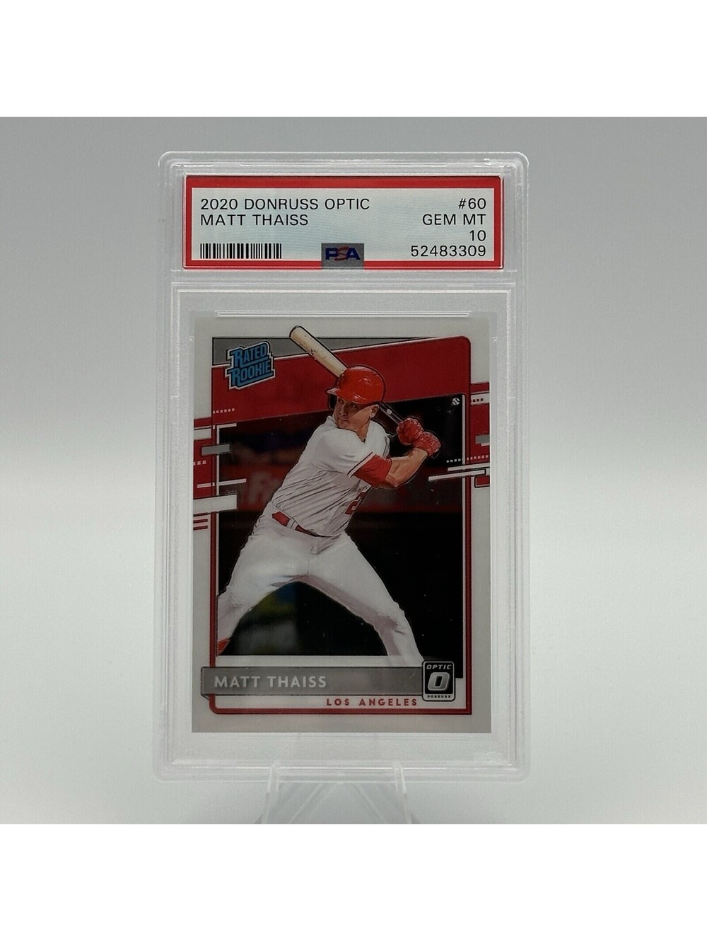 Matt Thaiss 2020 Donruss Optic Rated Rookie #60 PSA 10 Gem Mint